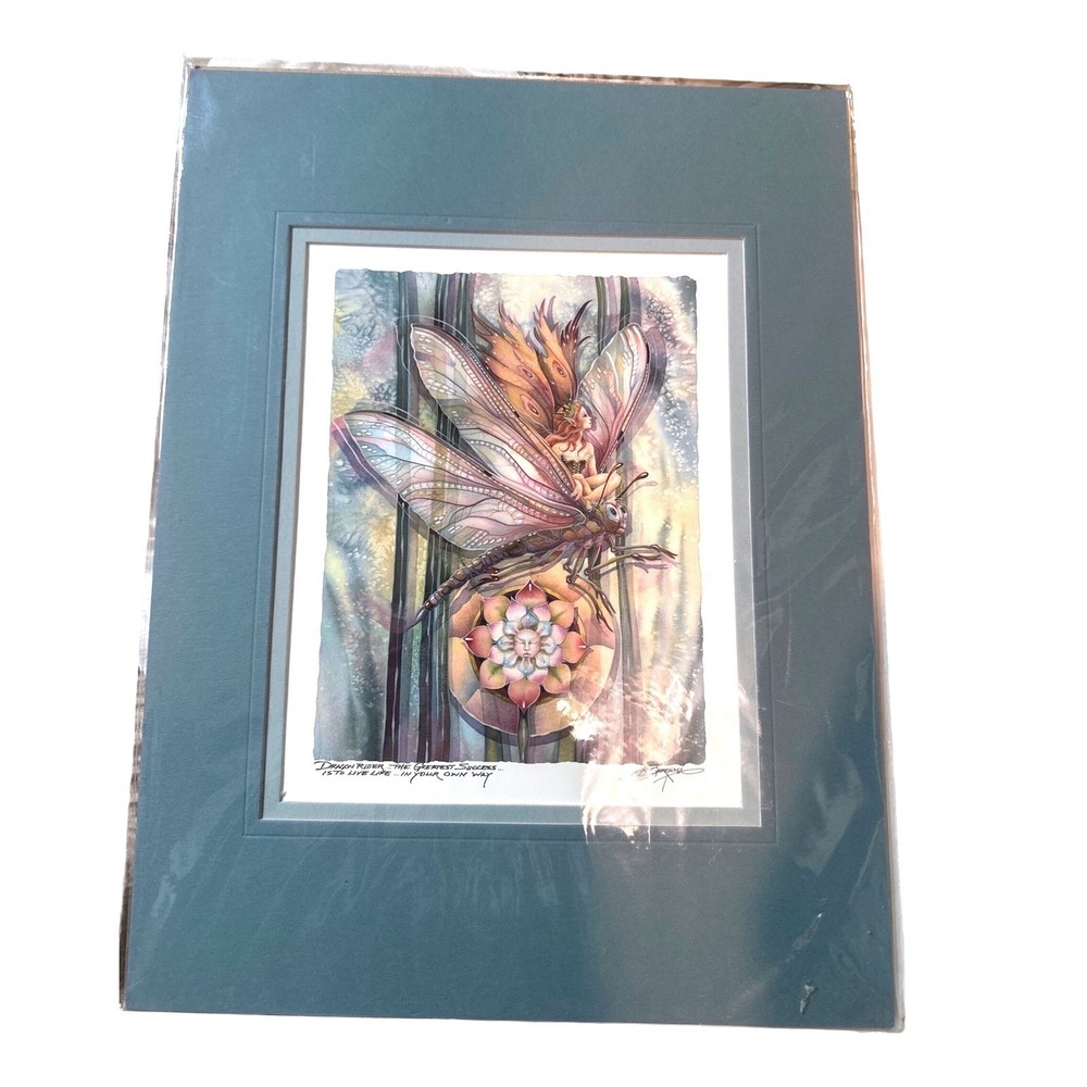Jody Bergsma Dragon Rider Signed Limited Edition Fairy Fantasy Art Print 12x16